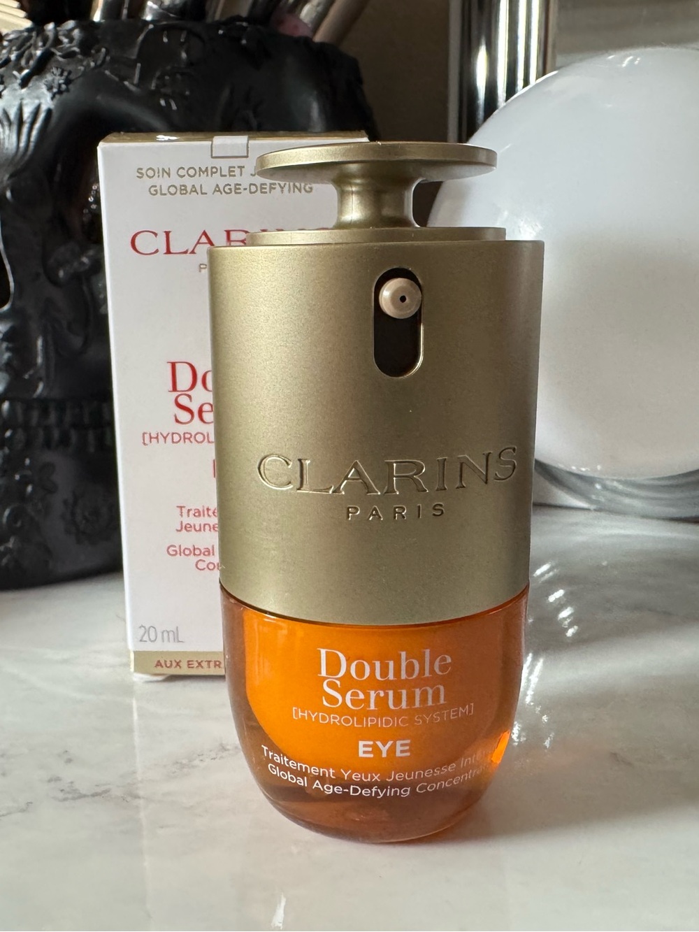 Clarins DOUBLE SERUM Eye Brightening & Depuffing Anti-Aging Concentrate